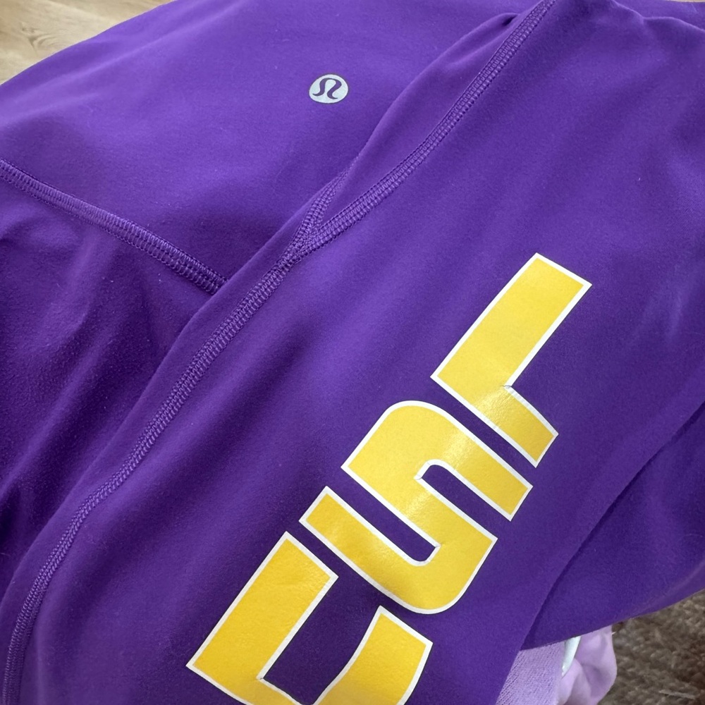 Purple LSU Lululemon leggings